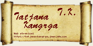 Tatjana Kangrga vizit kartica